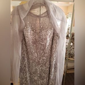 Silver formal gown